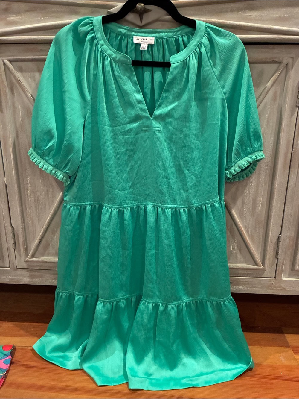 Current Air green Tiered Peasant Tunic